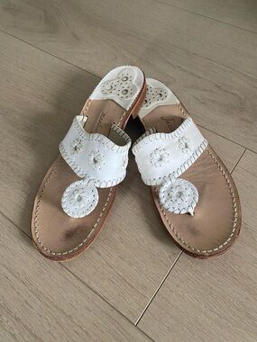 White Jack Rogers Sandals 8